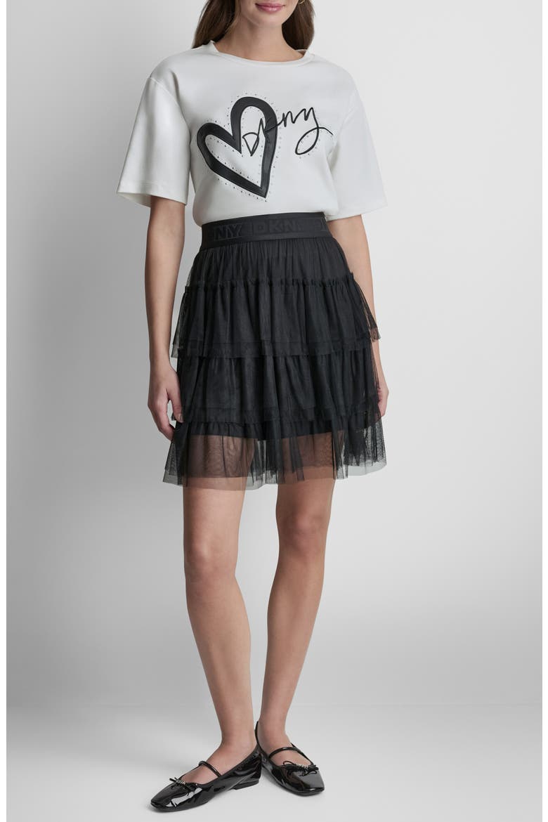 Tiered Tulle Skirt, Alternate, color, BLACK