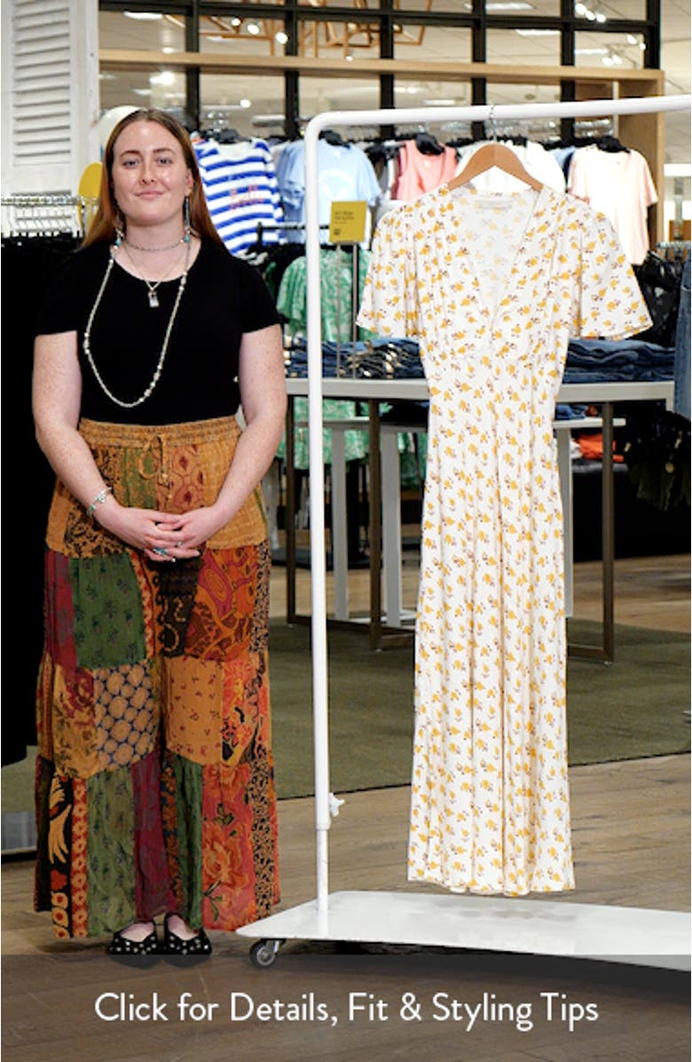 Stacia Floral A-Line Midi Dress, sales video thumbnail