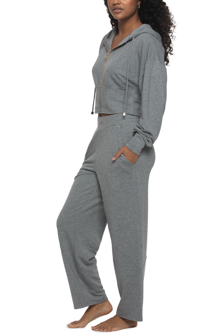 Emery Hoodie & Pants Lounge Set, Alternate, color, HEATHER GRAY