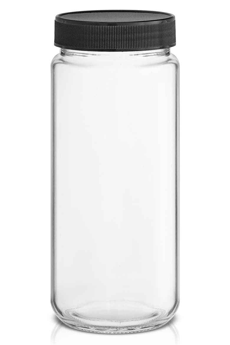 Set of 6 Reusable Glass Beverage Bottles - 16 oz., Main, color, CLEAR