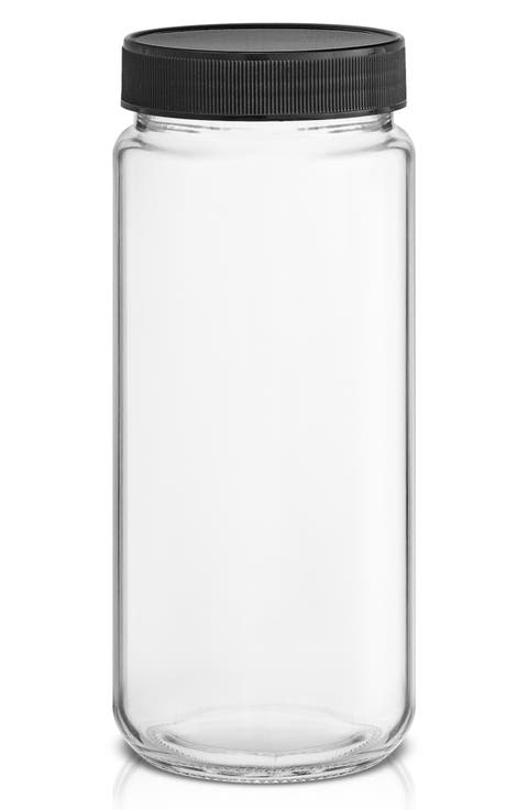 Set of 6 Reusable Glass Beverage Bottles - 16 oz.