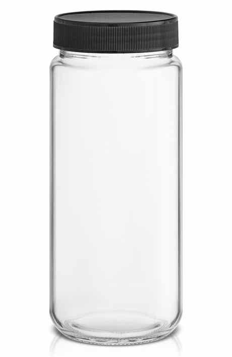 JoyJolt Set of 6 Reusable Glass Beverage Bottles - 16 oz.