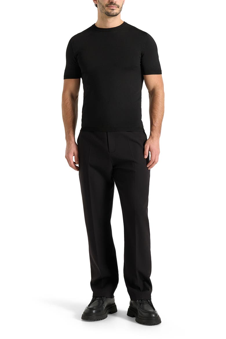 Joseph Refined Regular Fit Trousers, Alternate, color, Black