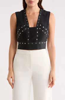 Longchamp Studded Crop Tank