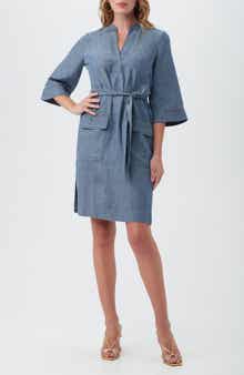 Trina Turk Kahiki Belted Chambray Dress