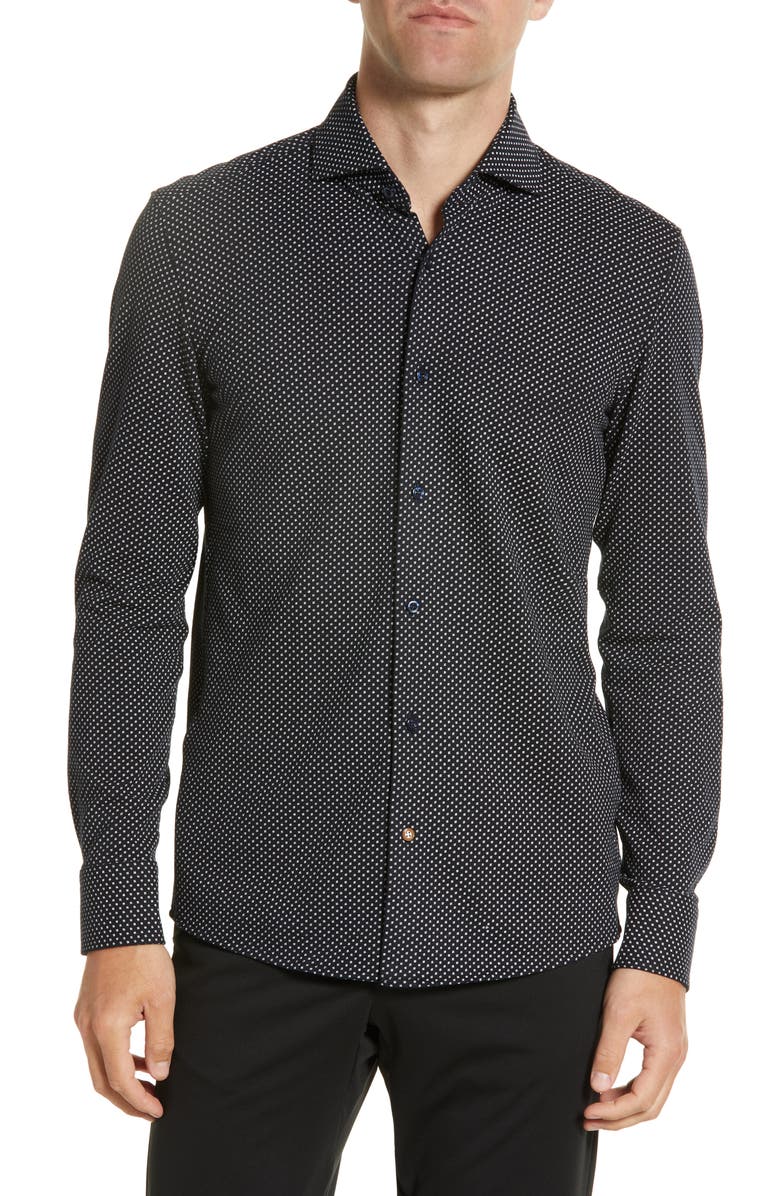 BOSS Hank Slim Fit Stretch Dress Shirt, Main, color,
