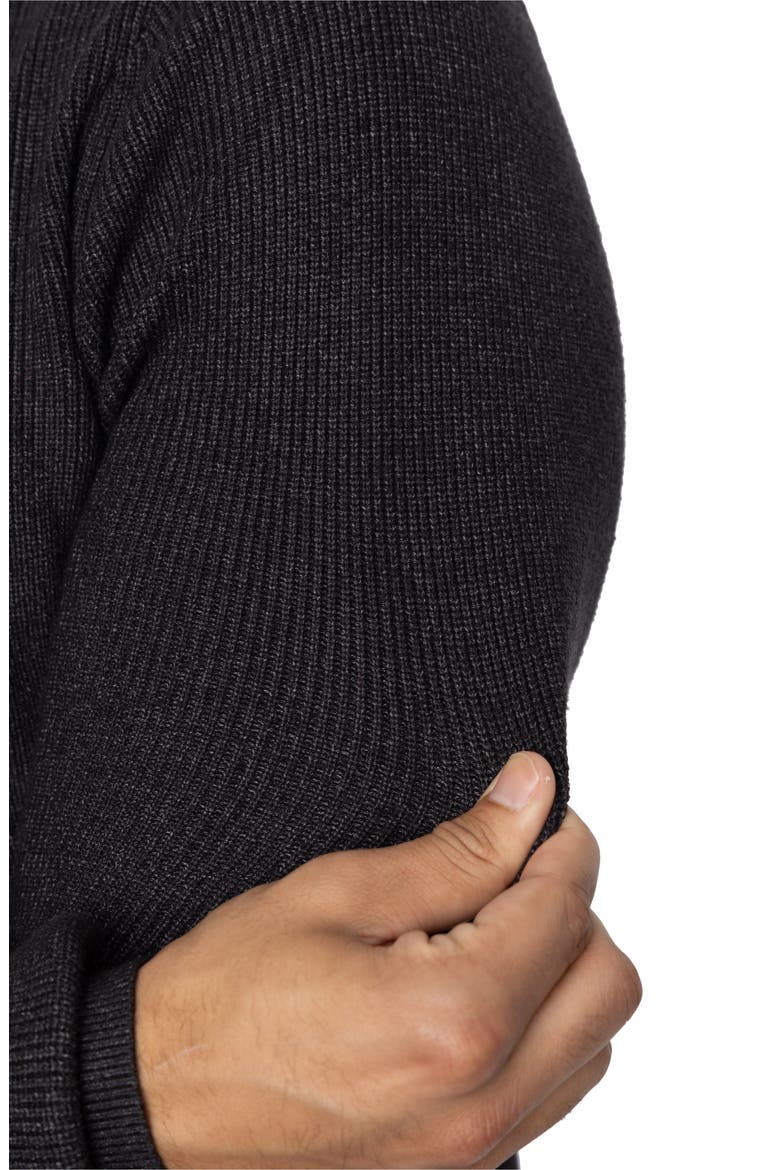 Ribbed Crewneck Sweater, Alternate, color, HEATHER CHARCOAL