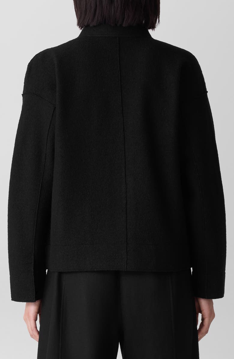 Eileen Fisher Boiled Wool Jacket, Alternate, color, Black