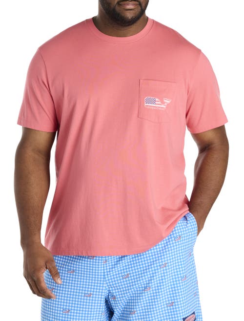 Vineyard Vines Big & Tall Flag Whale Pocket T-shirt