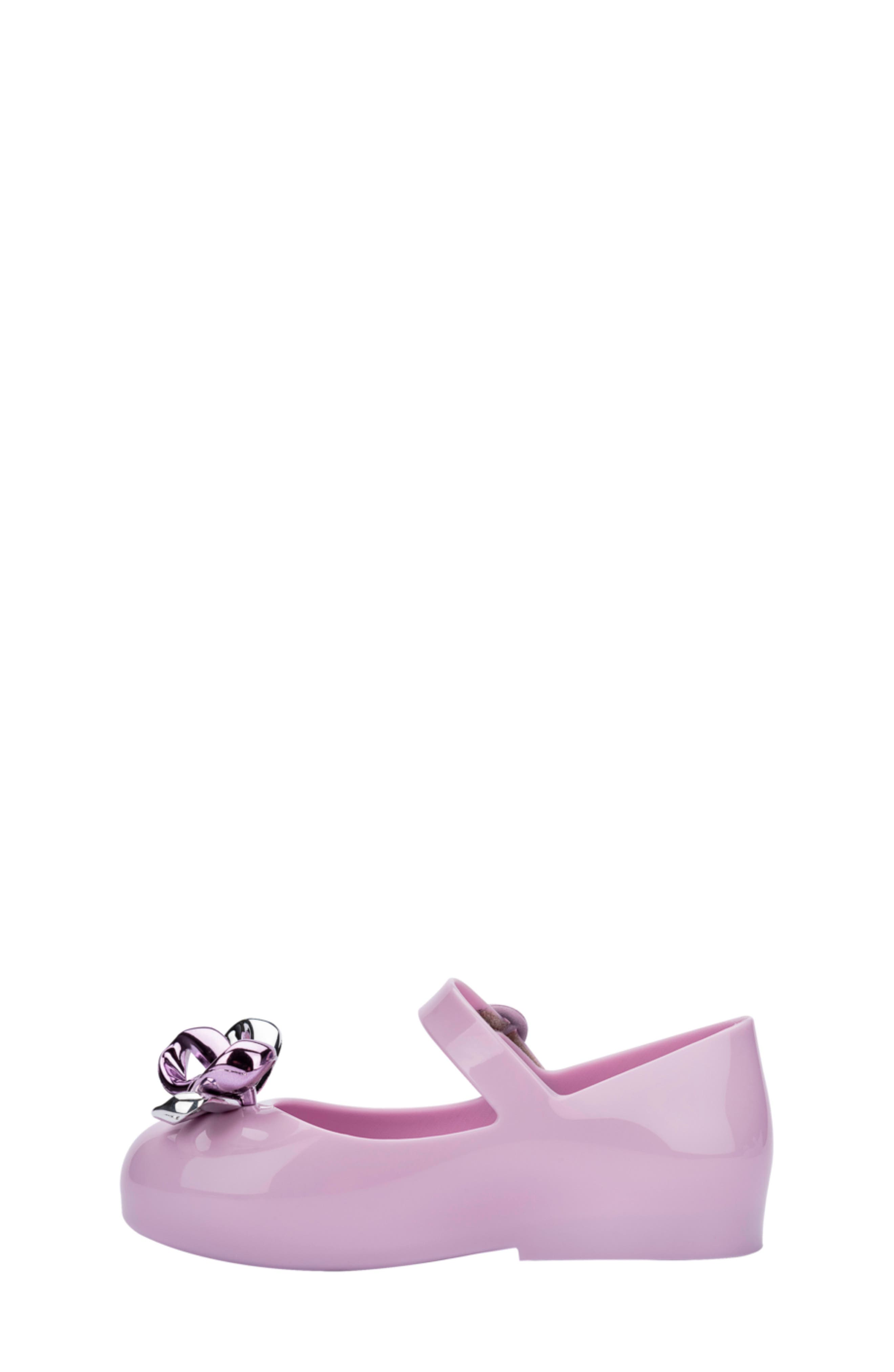 Mini Melissa Kids' Sweet Love Glam Mary Jane Flat, Alternate, color, Lilac