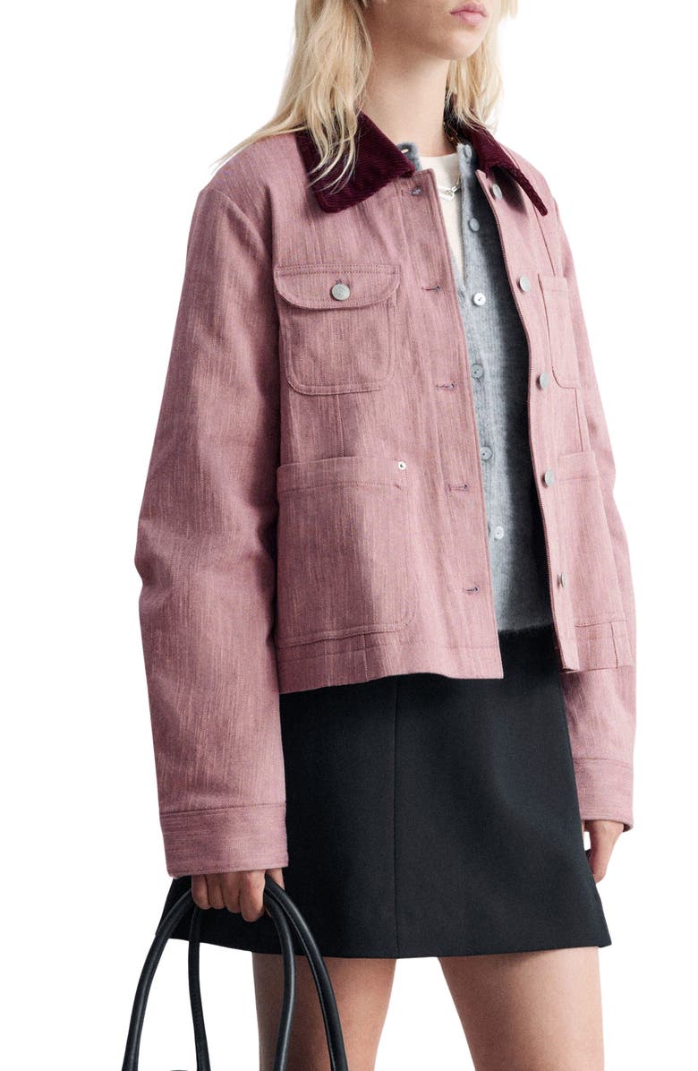 & Other Stories A-Line Stretch Cotton Twill Jacket, Alternate, color,