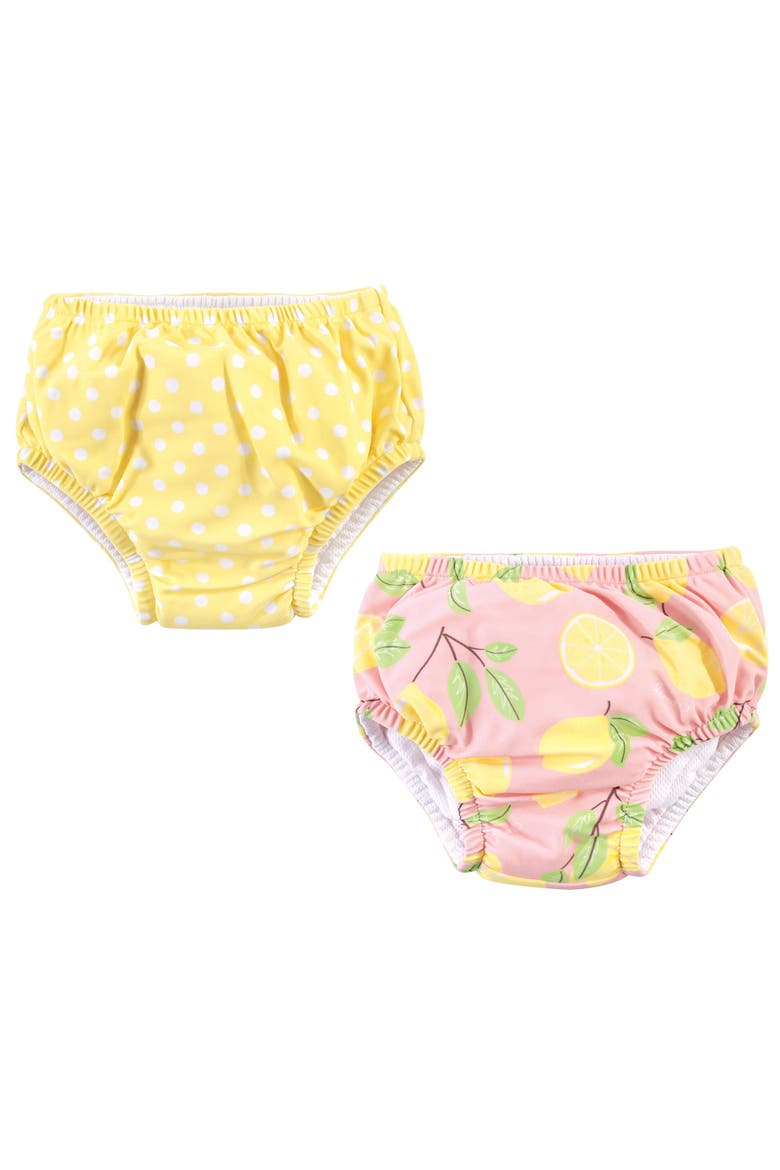 Pool-Ready Diaper Bottoms, Main, color, Pink Lemons