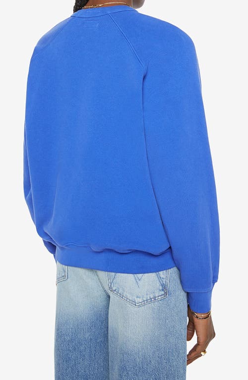 Mother The Biggie Concert Patch Sweatshirt In Blue