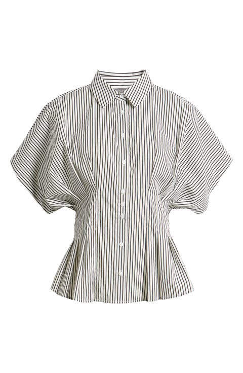 Pleat Waist Dolman Shirt