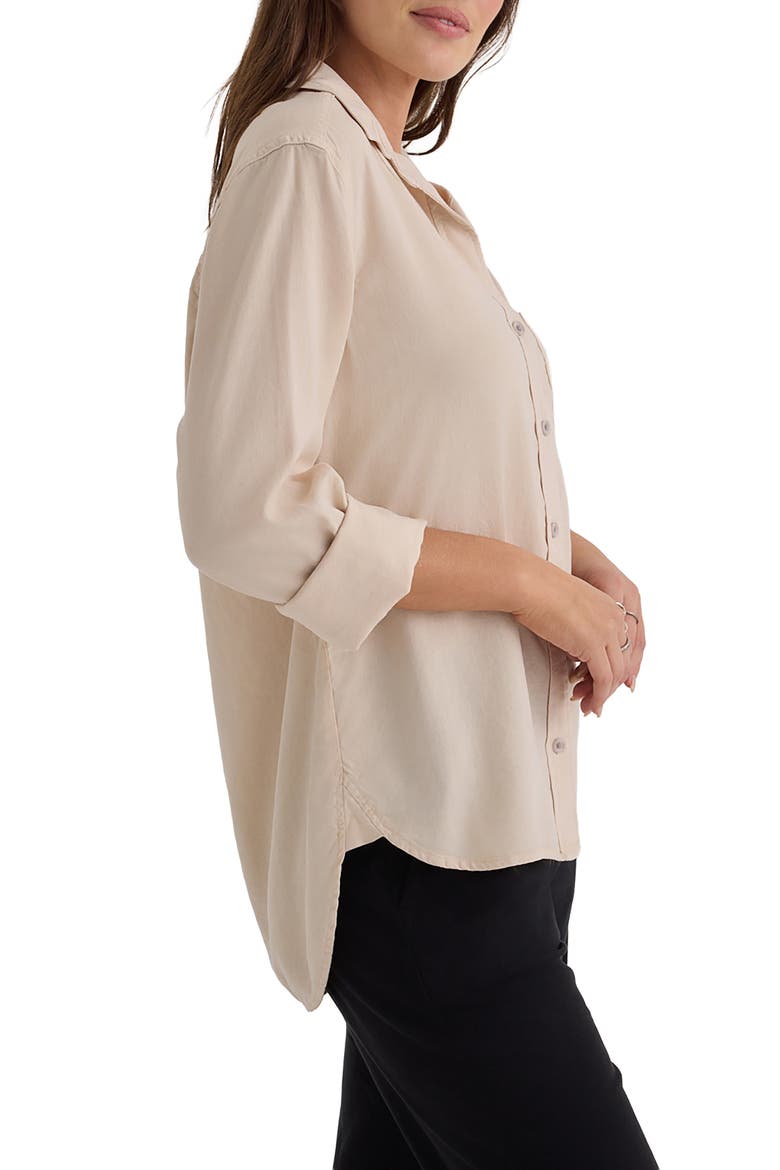 Shirttail Button-Up Shirt, Alternate, color, MOON STONE