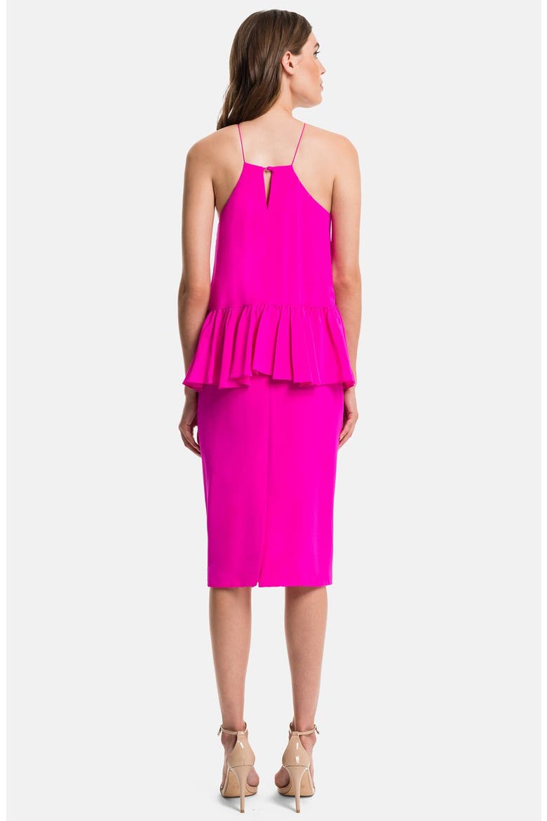 Ruffled Midi Dress, Alternate, color, NEW FUCHSIA