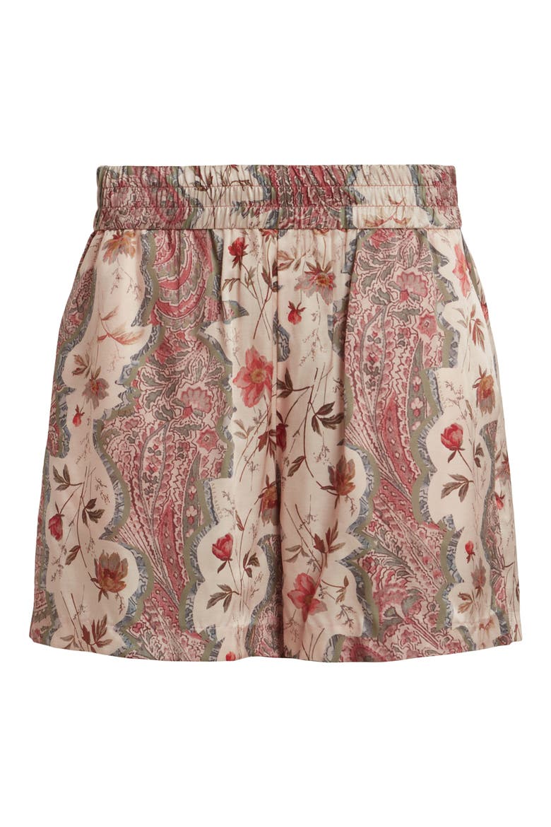 Charli Cascade Shorts, Alternate, color, CLAY PINK