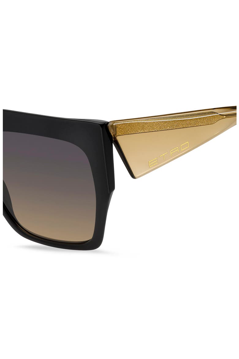 57mm Square Sunglasses, Alternate, color, BLACK YELLOW/ VIOLYELLOW DS