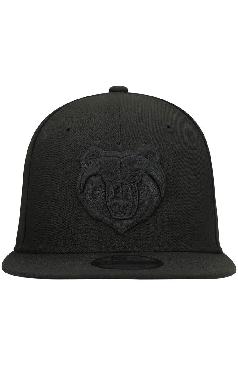 New Era Men's New Era Memphis Grizzlies Black On Black 9FIFTY Snapback Hat, Alternate, color, Black