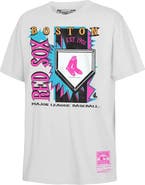 Mitchell & Ness Youth Mitchell & Ness White Boston Red Sox Cooperstown Neon Field Shock T-Shirt