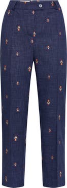 Maison Common Signature Straight Leg Cropped Trousers