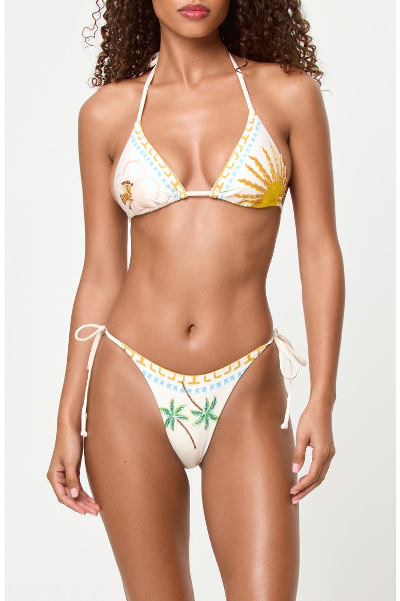 Lennox Classic String Bikini Bottoms, Alternate, color, WISH YOU WERE HERE