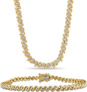 DELMAR Twisted Diamond Necklace & Bracelet Set - 1.5ct.