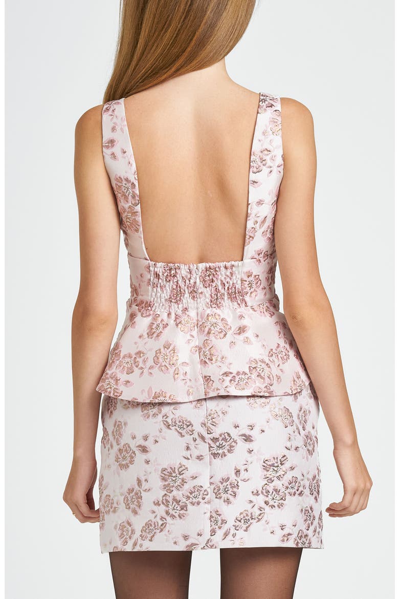 Skyla Metallic Floral Tank, Alternate, color, PINK