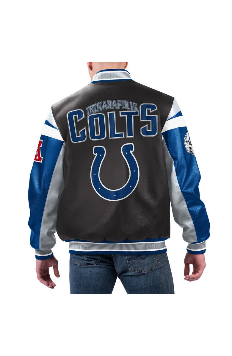 G-III SPORTS BY CARL BANKS Men's G-III Sports by Carl Banks  Black Indianapolis Colts Full-Zip Varsity Jacket, Alternate, color, 