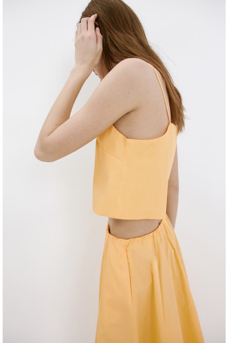 Crop Cotton Camisole, Alternate, color, PASTEL YELLOW