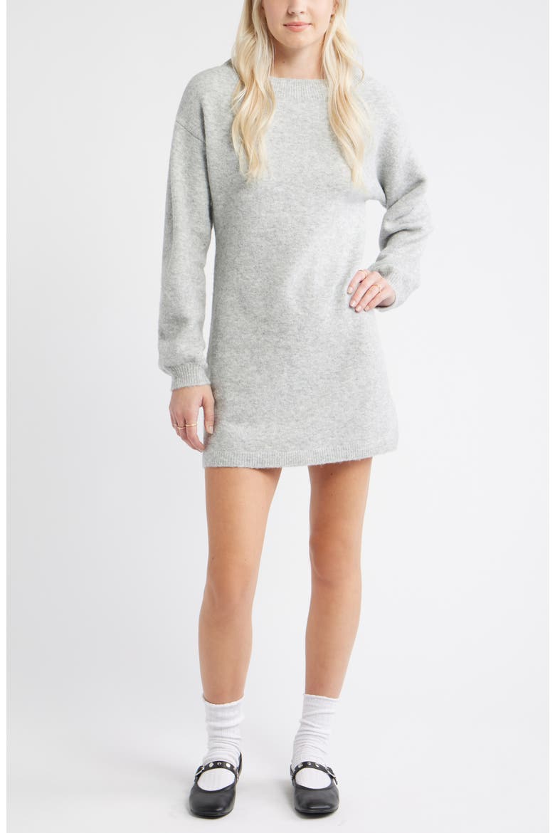 Sweater Minidress, Main, color, GREY SOFT HEATHER