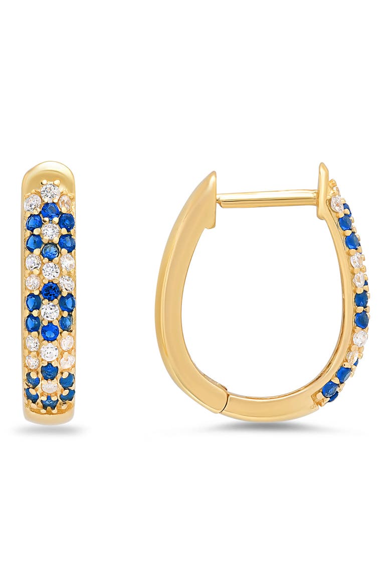 Petite Floral Hoop Earrings, Main, color, GOLD