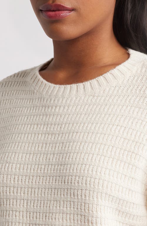 PACSUN PACSUN POLAR WAFFLE KNIT CROP SWEATER 