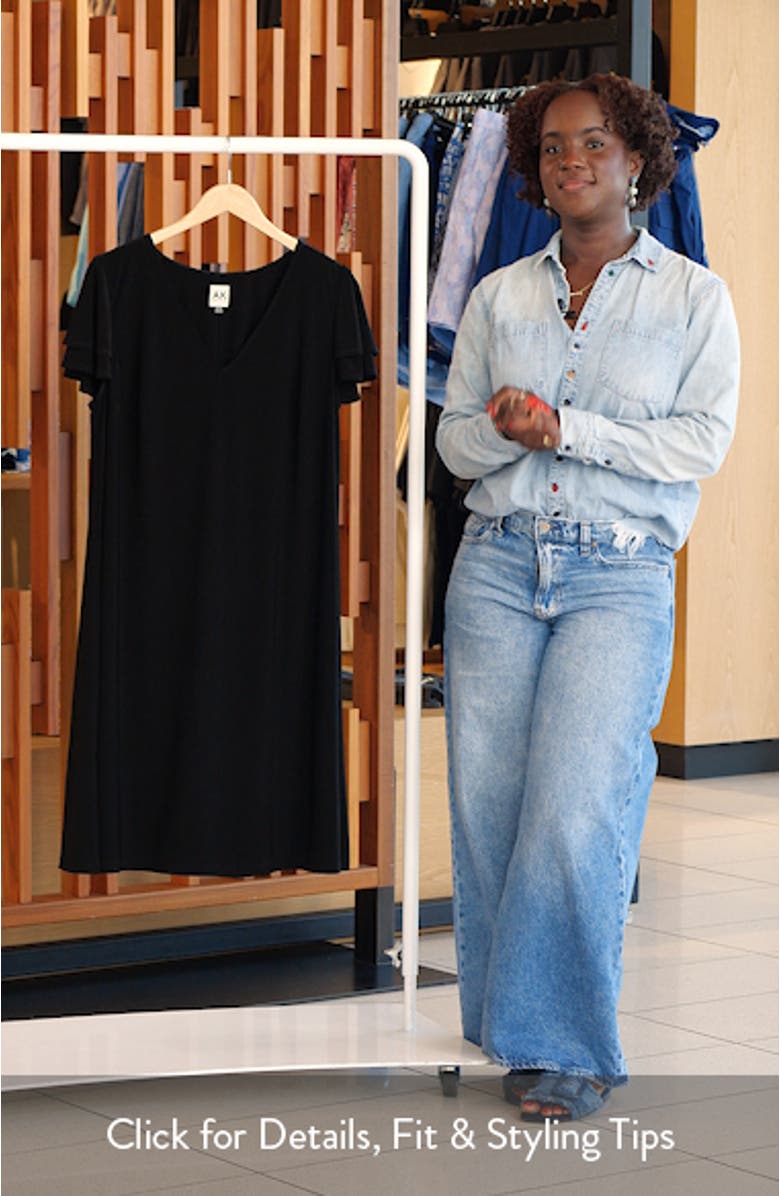 Double Flutter Sleeve A-Line Dress, sales video thumbnail