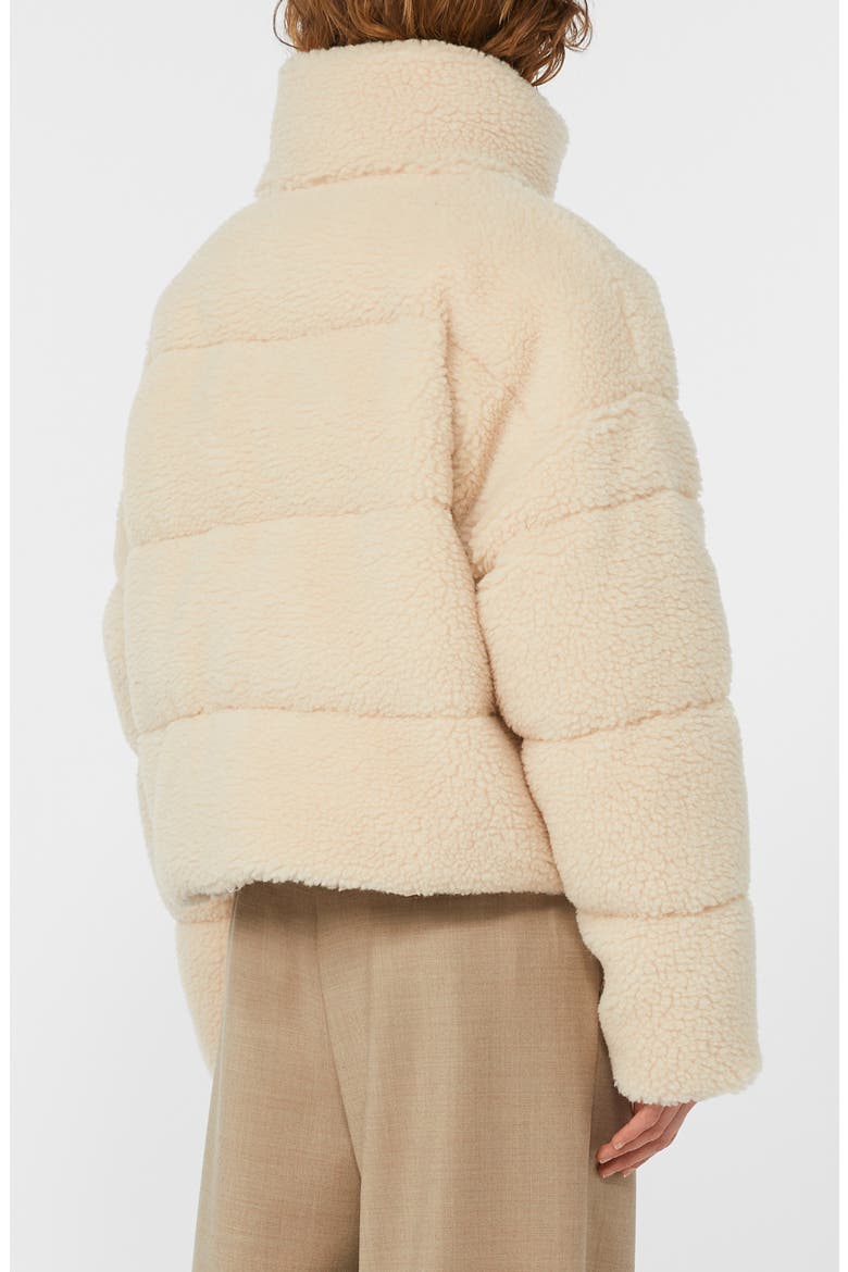 Alfredo Quilted High Pile Fleece Jacket, Alternate, color, IVORY
