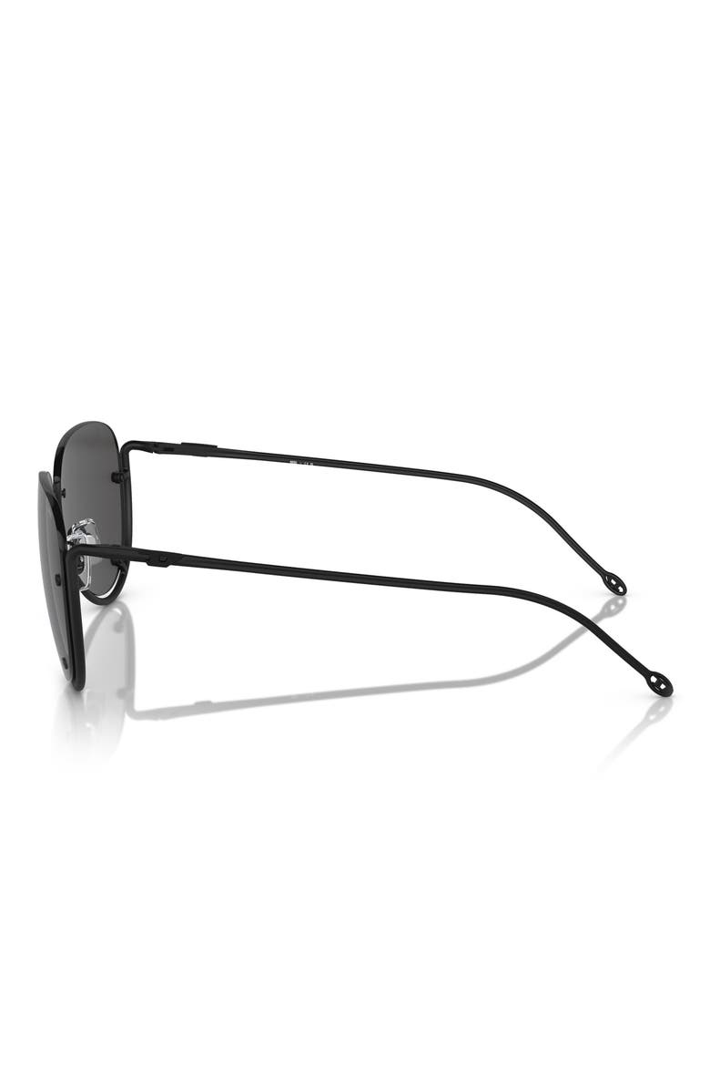 59mm Pilot Sunglasses, Alternate, color, MATTE BLACK / DARK GREY