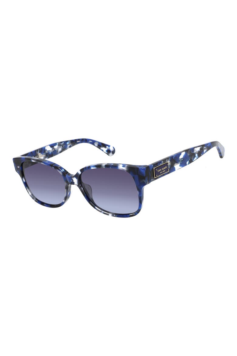 trulee 55mm gradient square sunglasses, Alternate, color, BLUE HAVANA/ DARK GREY SF