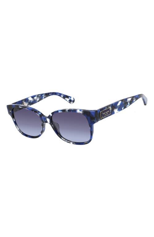 Shop Kate Spade New York Trulee 55mm Gradient Square Sunglasses In Blue Havana/dark Grey Sf