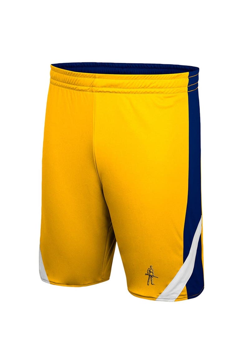 Men's Colosseum Navy/Gold West Virginia Mountaineers Am I Wrong Reversible Shorts, Alternate, color, Navy