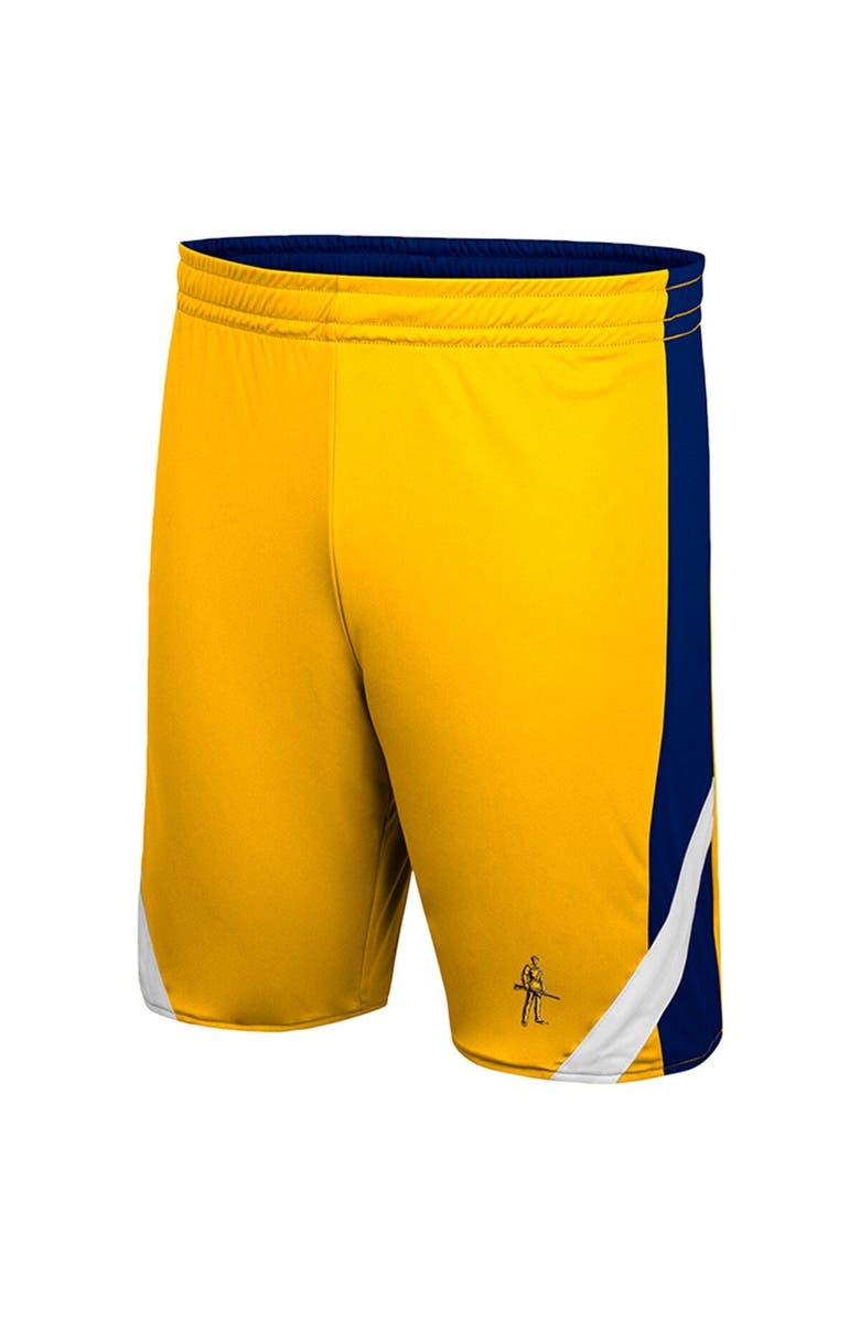 COLOSSEUM Men's Colosseum Navy/Gold West Virginia Mountaineers Am I Wrong Reversible Shorts, Alternate, color, 