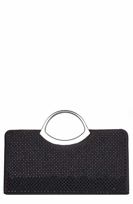 LADY COUTURE Tango Rhinestone Satin Clutch