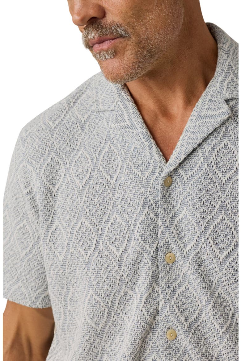 Oasis Camp Shirt, Alternate, color, BLUE ISLAND MEDALLION