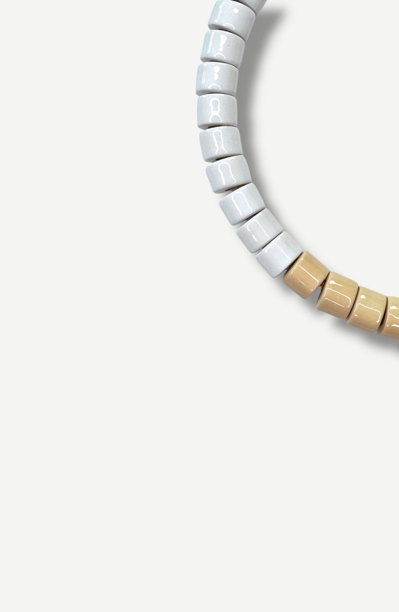 Her New Tribe Bead Two Split Candy Necklace, Alternate, color, Crepe & Blank