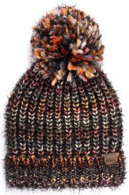 MUK LUKS Women's Chunky Space Dye Eyelash Knit Beanie