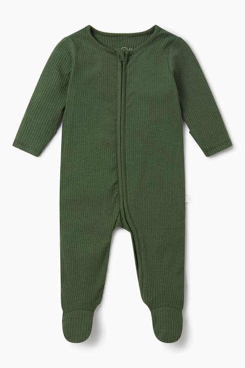 Ribbed Two Way Zip-Up Sleepsuit (Baby)