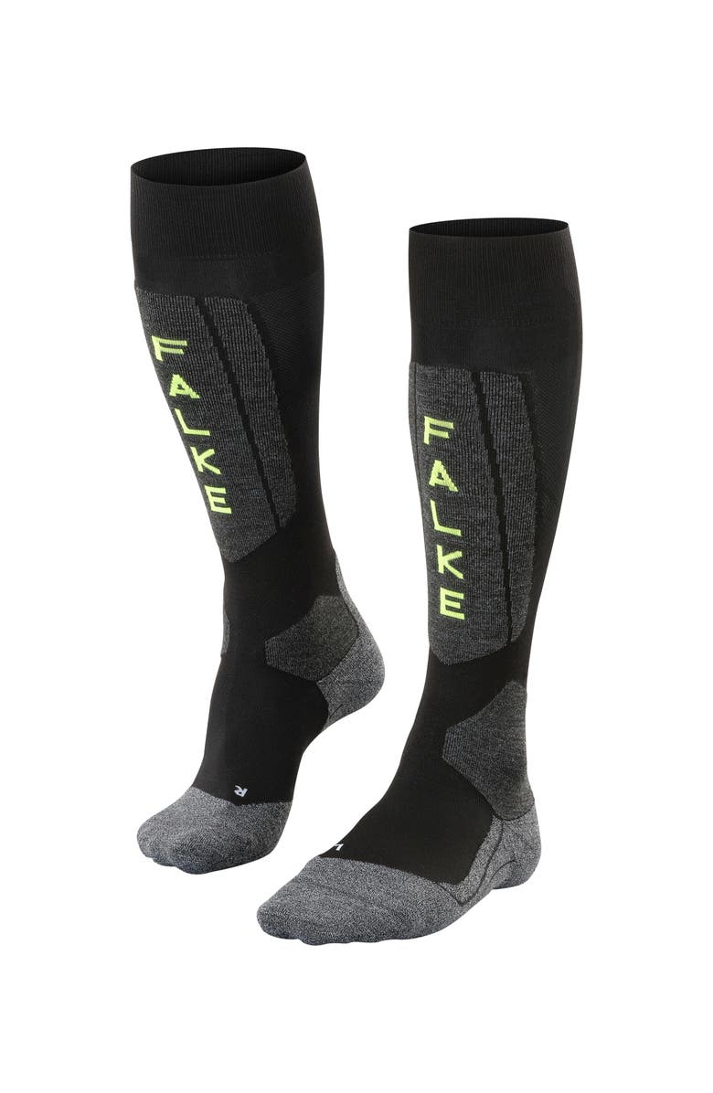 Falke SK5 Expert Ski Socks, Main, color, Legacy Black-Lightning