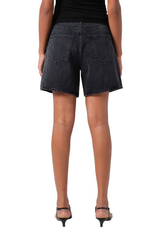 Agolde Dame High Waist Mid Length Relaxed Denim Shorts In Hitch