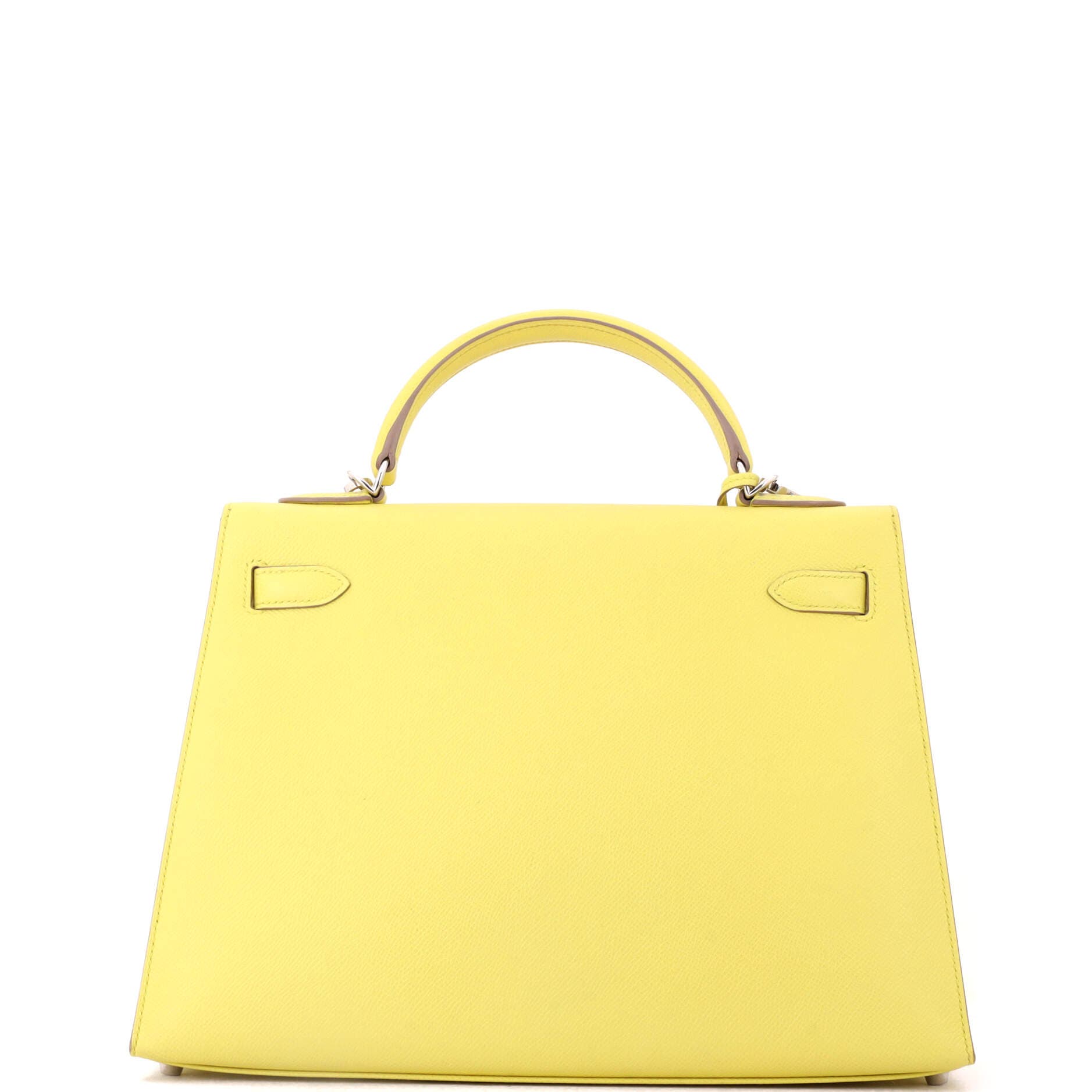 Pre-Owned Hermes Kelly Handbag Yellow Epsom with Palladium Hardware 32, Alternate, color, Soufre