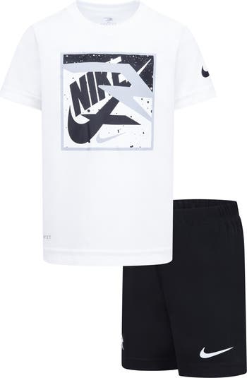 Kids' Dri-FIT Colorblock Logo T-Shirt & Shorts Set