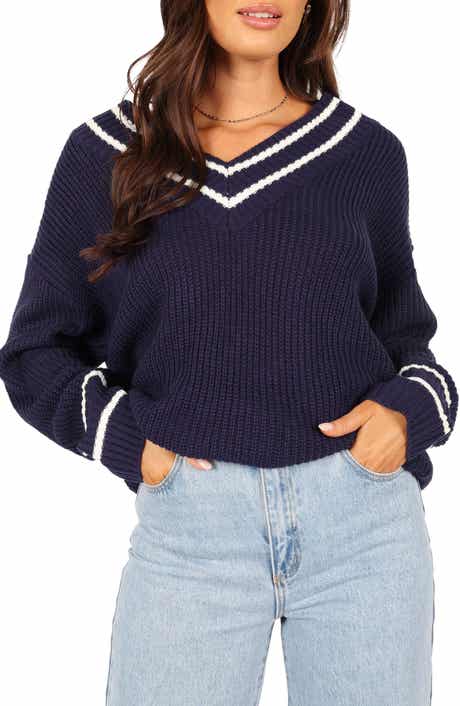 Petal & Pup Leanna Stripe Trim Sweater